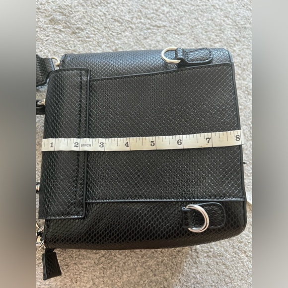 Black Mini Backpack + shoulder or crossbody bag purse - Picture 8 of 12